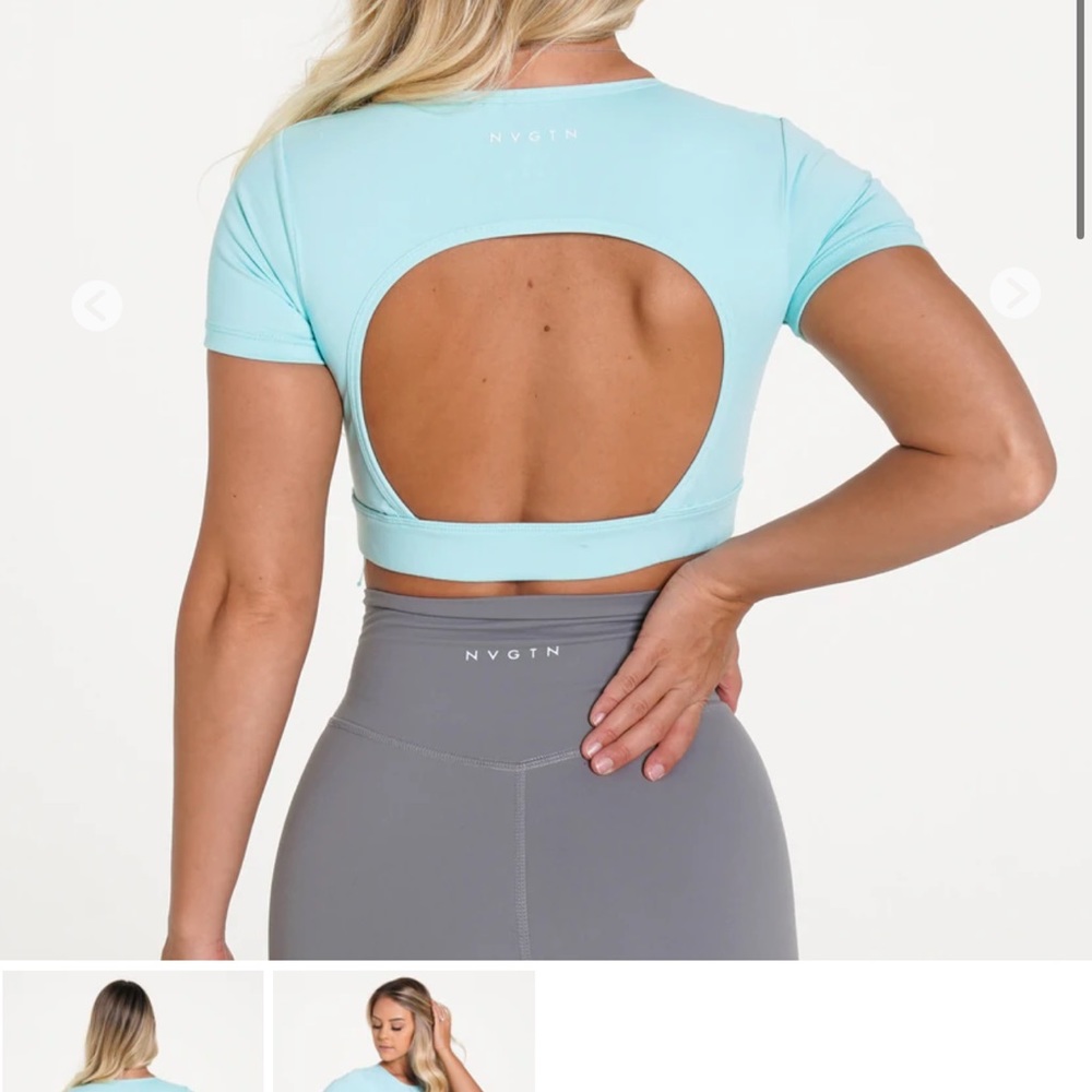 NVGTN AQUA OPEN BACK TEE